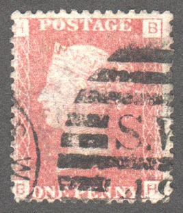 Great Britain Scott 33 Used Plate 127 - BH - Click Image to Close